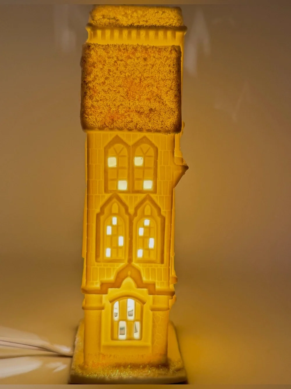Vintage Holiday Time Porcelain Lighted Christmas Station House Village Decor